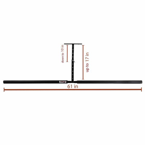 Front view of Extendable Aluminum SUP And Surfboard Ceiling Rack For Home And Garage Overhead Storage Heavy Duty Adjustable