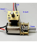 Ga12 N20 12 Mm Full Metal Gear Reduction Motor With D Shaft DC 3V To 6V 36 RPM showing measurements and design details.