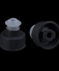 Close-up of black cap from Hiking Hydration Bottle With Protective Dust Cover Leakproof And Lightweight Water Holder For Trails And Travel On The Go
