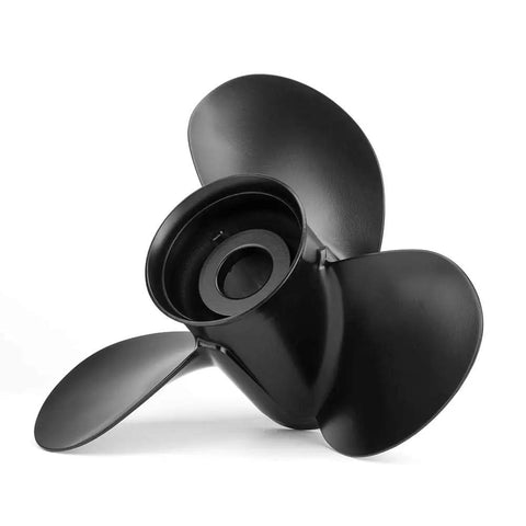 Upgrade 13 And A Quarter X 17 Boat Propeller 48-77344A45 For Outboard Motors 60 125 HP Right Hand Rotation 15 Spline 3 Blade Aluminum With Hub Kit Included Smooth Ride And High Speed Power