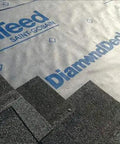 Top Shelf Synthetic Roof Underlayment Roll Heavy Duty Water Blocked Roofing Felt Alternative With Tough Woven Core For Clean Smooth Decks And Long Lasting Ultraviolet Protection Coverage on a roof deck.