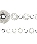 Cs-R7101 12 Speed Cassette 11 34T For Road Bikes Lightweight Alloy 361g Smooth Shifting Broad Gear Range in silver layout