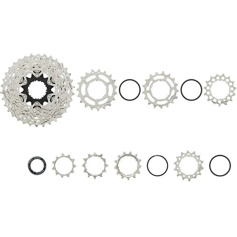 Cs-R7101 12 Speed Cassette 11 34T For Road Bikes Lightweight Alloy 361g Smooth Shifting Broad Gear Range in silver layout