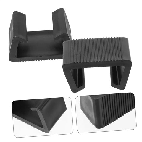 Outdoor Furniture Clips Set For Sectional Sofas And Patio Use Secure Couch Clamps Black Plastic with Ribbed Detail