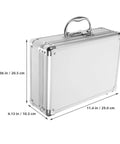 Tough As Nails Aluminum Tool Chest With Comfortable Grip Handle And Solid Metal Latch Portable Hard Storage Case For Go Everywhere Outdoor Excursions And Projects dimensions and details