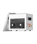 Built Tough Ultrasonic Cleaner With Digital Timer And Instant Heat for lab tooling in stainless steel design with control dials.