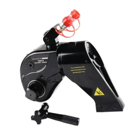 Heavy Duty Hydraulic Torque Wrench For Shop And Field Jobs, features an aluminum frame and smooth turning hose.