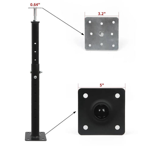 Adjustable Floor Jacks 19 To 35 Inches For Leveling Beams Decks Crawl Spaces And Basements Heavy Duty Steel Support Posts 4 Pack Ideal For Home Renovation Construction And Structural Shimming