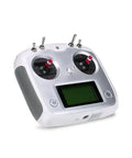 10 Channel 2.4G AFHDS 2A RC Transmitter With FS iA6B Receiver, close-up of control knobs and display screen