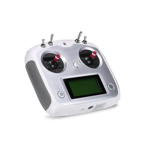 10 Channel 2.4G AFHDS 2A RC Transmitter With FS iA6B Receiver, close-up of control knobs and display screen