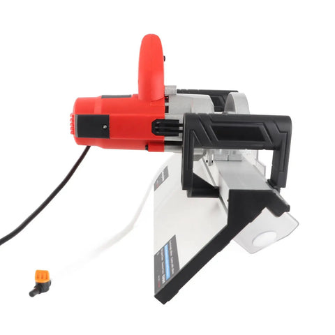 Pro Grade Electric Tile Bevel Cutter With 1200w Motor And 13000 RPM Spin for precise 45 degree edges on ceramic with low dust tech.