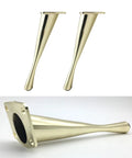 Heavy Duty Metal Furniture Legs Set Four Pieces Diagonal Sofa Legs For Modern Couches Desks Tea Tables and TV Cabinets Replacement Hardware 17cm 6.69in with Floor Protection for Hardwood Floors in gold finish