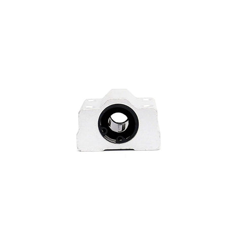 Front view of SCS10UU Linear Ball Bearing, 10mm bore diameter, high quality steel sliding block, industrial grade.