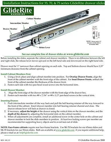 Side Mount Full Extension Drawer Slides With Ball Bearing 1 Inch Over Travel 10 Pairs 20 Slides 100 Lb Capacity Silver Finish