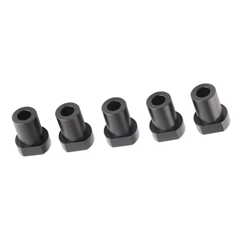 Heavy Duty Aluminum Alloy 20mm Bench Dogs and Stop Pegs Set, 5 Pack for Woodworking Tables, shown in black finish