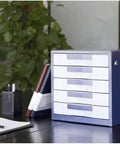 Secure Gray File Cabinet With Lock For Home Office Boss Level Space Saving Desk Drawer Organizer visible on office desk