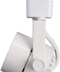 8W Cozy Warm White Dimmable LED Track Light Head with Adjustable Tilt, White Finish, Side View