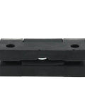 Side view of a black nylon plastic butt hinge from Four Pack Must Have Adjustable Torque Hinges Black For Doors Cabinets Wood Boxes Nylon Plastic Butt Hinge With Adjustable Angle Stop Durable Hardware For Furniture Projects And Electric Cabinets Enclosures showing its compact design.