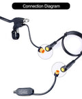 Connection diagram for Top Tier 3 Pin Ebike Extension Cable Extender For Bafang Throttle And Brake Sensors 57cm Long Wire With Pure Copper Cores Gold Plated Contacts Built Tough, showing throttle and sensor connectors