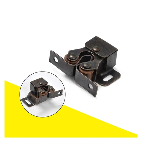Upgrade Your Kitchen And Closets With These 12Pcs Bronze Cabinet Latch Springs That Lock Doors Fast Without Making A Sound While Keeping Things Neat And Organized For Sure. Bronze cabinet latch spring with integrated mechanism for quiet door locking.