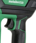 Close-up of handle and trigger of 18V Cordless Pin Nailer Tool Only No Battery 23 Gauge Drives 5/8 Inch To 1 3/8 Inch Pins