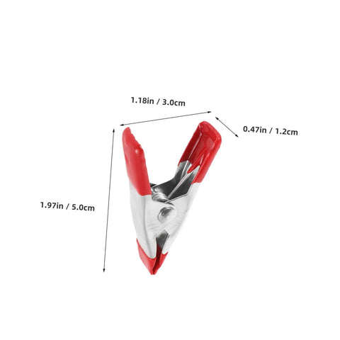 12 Pack Heavy Duty Metal Spring Clamps Kit For Woodworking Pros And DIY Gurus Offering Insane Grip Power For Crafts Dress Fitting Garlands And Household Projects You Need Right Now, red metal clamp 5cm x 3cm
