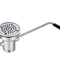Three And A Half Inch Commercial Sink Drain With Twist Lever Handle For Restaurant Two Thirds Compartment Sink Waste Drain Valve Without Overflow Inlet