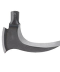 Side view of the All Purpose Manganese Steel Sickle With Double Scythe, showing rugged blade, gardening gear, rustproof, wear-resistant.