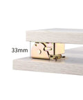 Built Tough Black Folding Table Hinge Featuring Automatic Self Locking Brackets For Heavy Duty Sofa Beds And Coffee Tables Zero To Ninety Pivot Galvanized Steel Hardware Kit shown on a wooden surface at 33mm height.