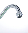 Vintage Tub Faucet Wall Mount 3 Hole 8 Inch Center Chrome Finish Solid Brass Construction Drip Free One Quarter Turn Ceramic Disc Cartridge 9.6 Inch Spout Reach Retro Bath Upgrade close-up