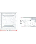 Old School 2 Light Ceiling Light With Frosted Glass For Indoor Or Outdoor Use Dimmable Fixture dimensions diagram