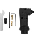 Smooth Operator Ninety Degree Right Angle Grinder Adapter For Rotary Power Tools Dead Simple Conversion Kit With Quick Change Accessories Fits Dremel And Hilda Rotary Grinders, includes wrench and attachments.