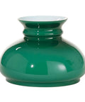 Green Over White Opal Cased Glass 7 Inch Fitter Student Style Lamp Shade For Vintage Lamps Soft Opal Glow Durable Glass Shade Classic Retro Home Decor.