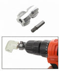 Heavy Duty Steel Pipe Threader Set With Ergonomic Grips Knock Out Stubborn Threading Tasks Quick Using 4 Piece Pvc Water Tools shown with drill attachment