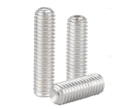Must-Have Set Of 50 M5-0.8 X 8mm Hex Socket Grub Screws Headless Cup Point Flat Point Internal Hex Drive 304 Stainless Steel