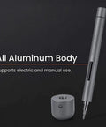 64 In 1 Mini Electric Screwdriver Kit With Dual Mode Cordless Lithium Battery LED Shadowless Light Slim Aluminum Pen Style Grip