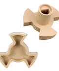 Two Pack Microwave Turntable Coupler Replacement For Glass Tray Drive Roller Guide Support Fits Most Microwave Plates And Y Shaft 0.59 Inch Shaft Length Easy Install Durable Microwave Oven Roller Coupling beige ABS