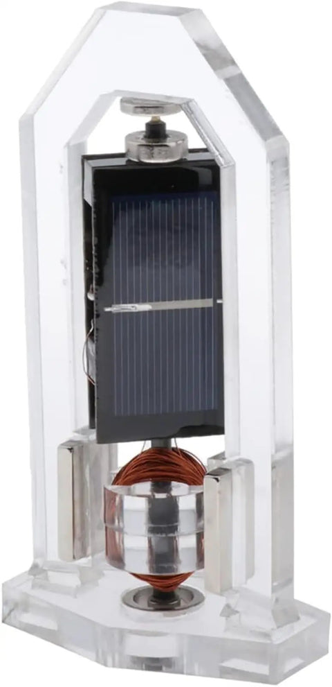 Levitating Solar Motor Educational Kit With Magnetic Levitation Tech High Speed Vertical Solar Motor For Hands On Science Projects STEM Learning And Classroom Demos Dope Tech Toy, acrylic base