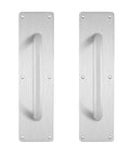 Stainless Steel Door Handle Pull Plate For Commercial Doors Pack Of 2 299x80mm 11.77 In By 3.15 In Brushed Chrome Finish Anti Rust