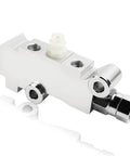 Universal Disc Drum Brake Proportioning Valve With Smooth Stopping Power For Heavy Duty Rides, chrome finish, hydraulic split line adapter