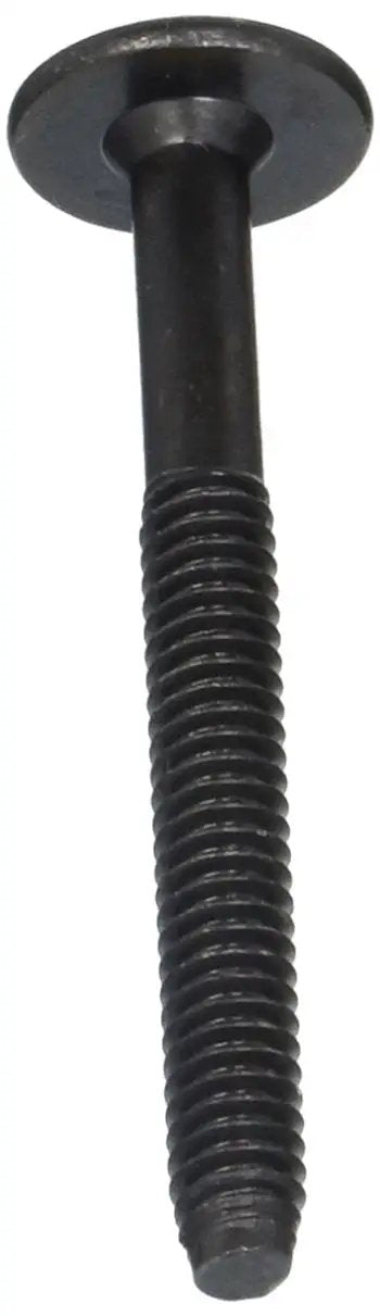 Solid Black Hex Head Bolts For Furniture And Cabinetry, Flat Countersink Fasteners Built Tough With Secure Threads, 1/4-20 By 2.36 Inches, showing detailed threaded design.