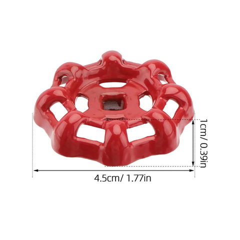 Red cast iron handwheel with square hole for Beefy Metal Valve Wheel Handle Replacement Kit 8 Pack For Industrial Gate Valves