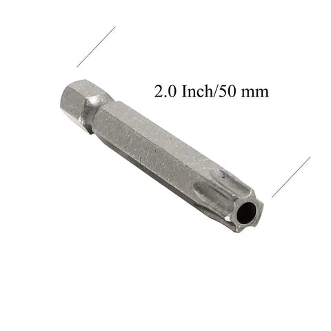 Top Shelf 1/4 Inch Hex Shank T40 Torx Security Screwdriver Bits 10 Pack, S2 steel 2 inch bit for tough garage projects.