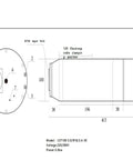 Bt30 CNC Engraving Machine With Pneumatic Spindle And Constant Torque 5.5 kW Mold Auto Electric Spindle, technical diagram.
