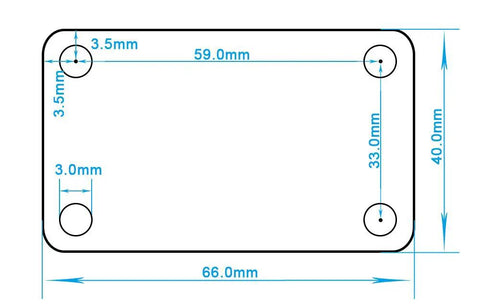 Technical dimensions of DC 12V Programmable Time Delay Relay Module With On Delay And Off Delay From 0.1 Seconds To 270 Hours