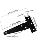 12 Piece 4 Inch Anti Rust Iron Shed Hinges For Cabinet Doors And Barn Doors With Silent Hydraulic Buffer And Heavy Duty Construction