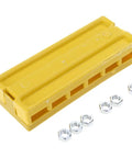 Bright Yellow 3-Wire E-Bike Motor Phase Wire Connector Junction Box for Controllers, Battery Cables, and Terminal Blocks with nuts