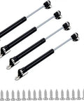 6 Inch Gas Struts for Cabinets 50N 11lb Lift Supports Shocks Black 4 Piece Set With Screws shown in a front view
