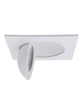 24 Pack 4 Inch Square Adjustable LED Recessed Lights, Pivot Gimbal Design, showing white trim and adjustable element.