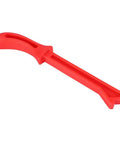 Red ergonomic grip from 4 Piece Pro Grade Safety Woodworking Push Sticks Set for Table Saw and Jointer, durable plastic tool.